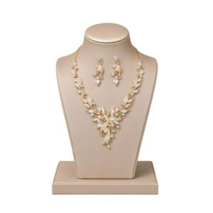 Golden Leaf Rhinestone Jewelry Set price in Bangladesh