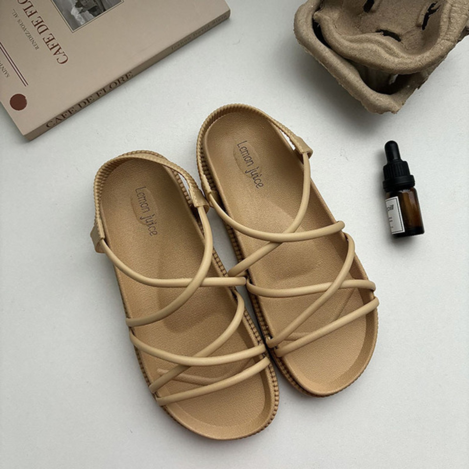 Cross-Strap Flat Sandals - Image 2