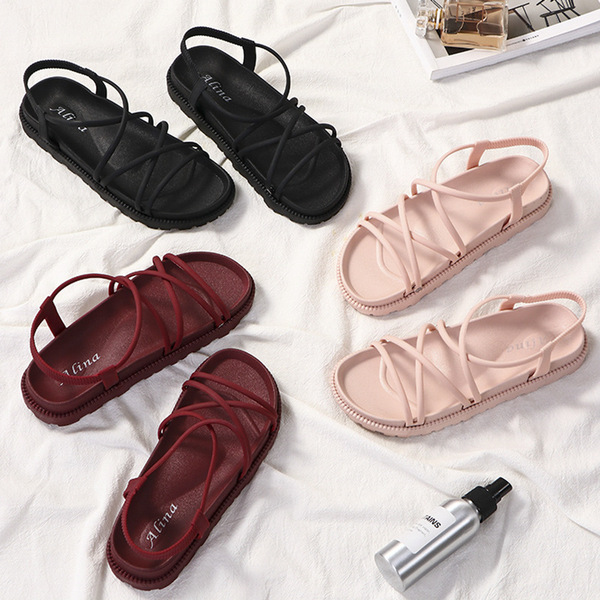 Cross-Strap Flat Sandals - Image 3
